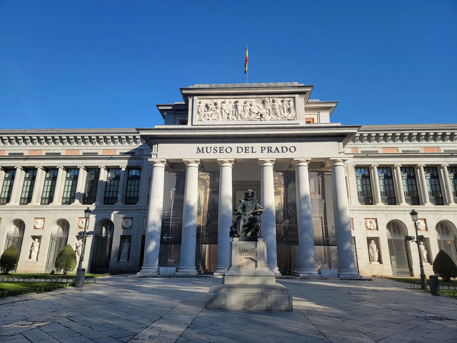 Vue du Musée du Prado à Madrid, grand musée d'art espagnol