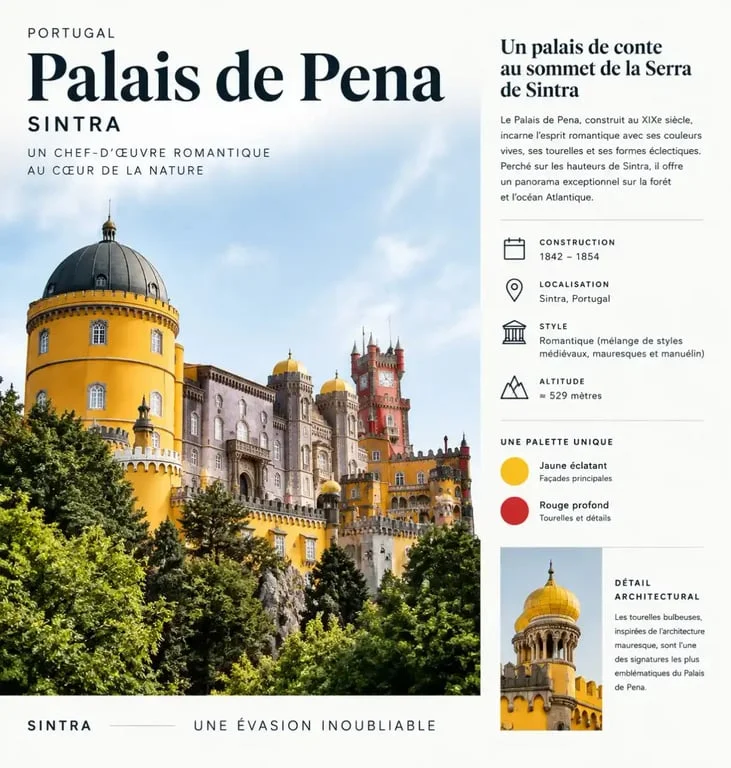 Château de Sintra : le Palais de Pena aux tourelles colorées