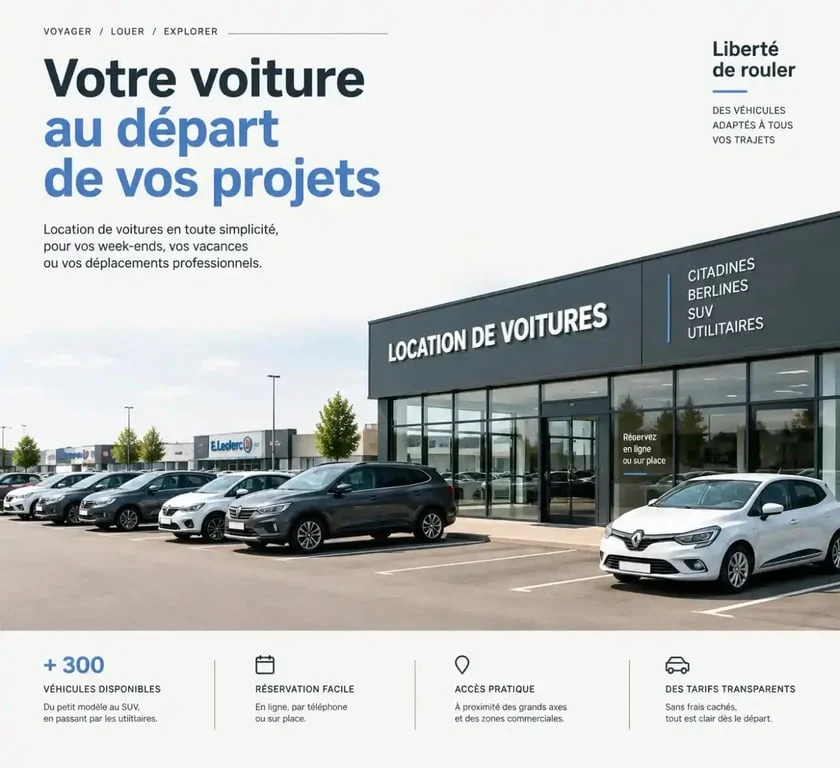 Agence de location voiture à Albi en zone d'activité