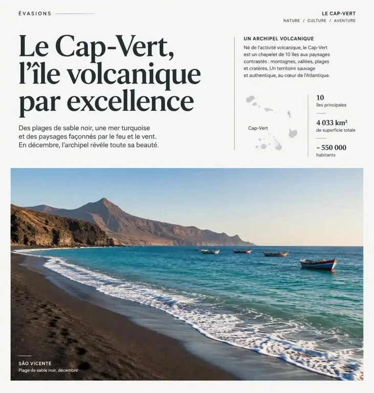 Plage du Cap-Vert, destination soleil pour les vacances en décembre
